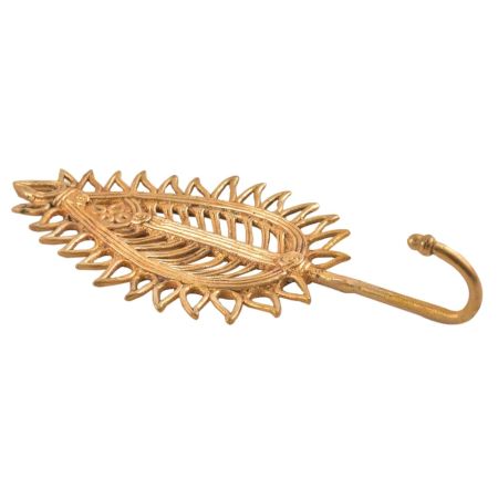 Brass leafy Flower Design Wall Hook 